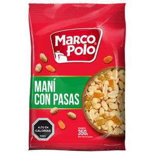 Maní con Pasas Marco Polo 350 g