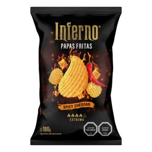 Papas Fritas Spicy Cheddar Inferno 180 g